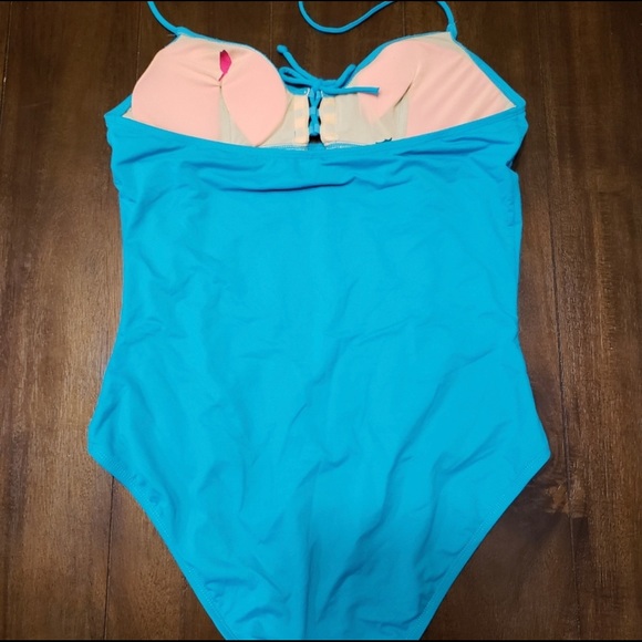 J. Crew One Piece Swimsuit 12 Blue - Picture 3 of 4
